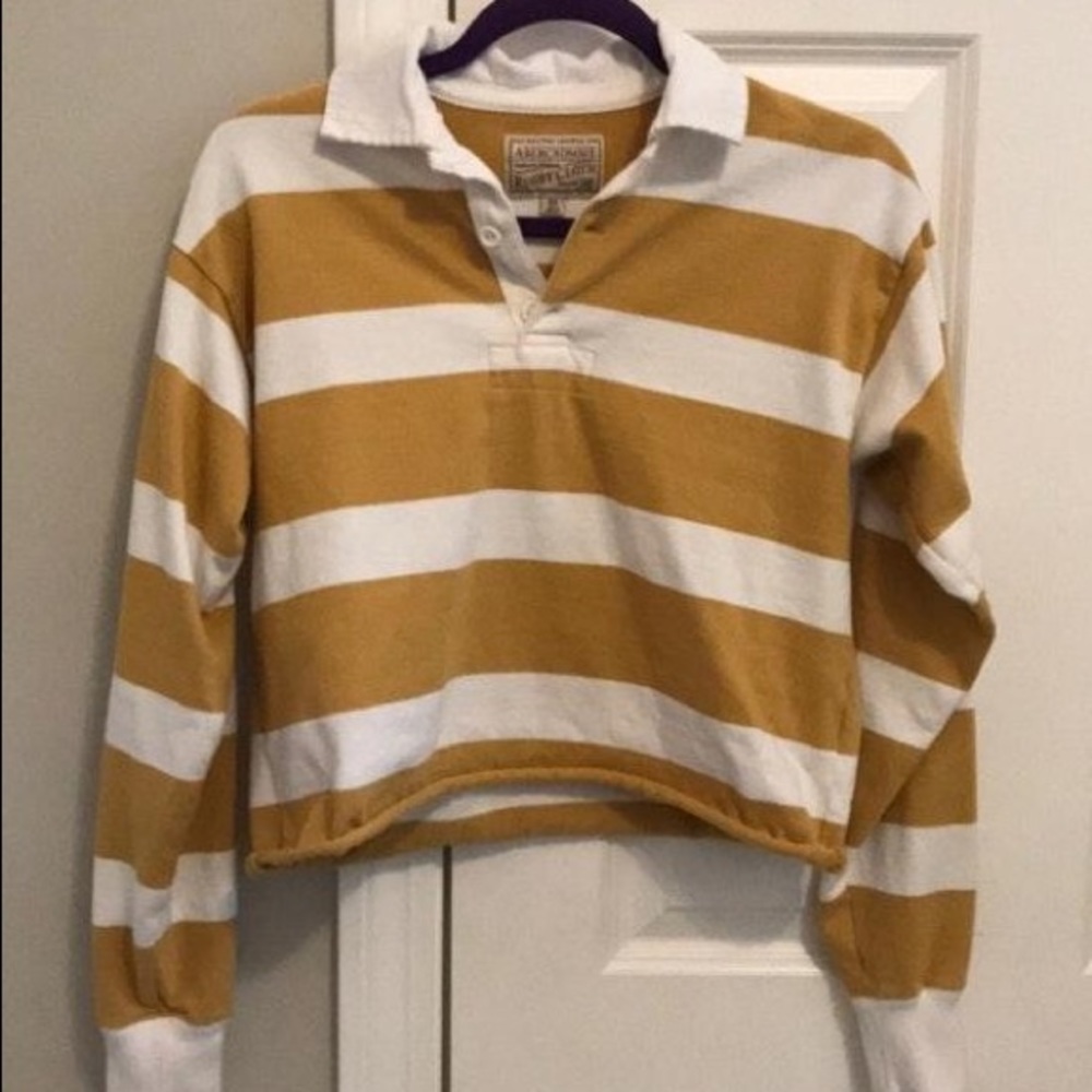 Abercrombie Rubgy cloth Striped Long Sleeve top